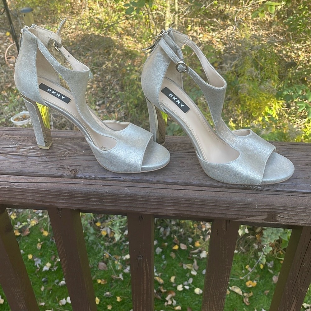 DKNY ankle strap heels